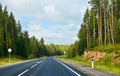 Summer road in Russian forest Royalty Free Stock Photo