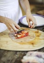 Summer roll stuffed with fresh vegetables Royalty Free Stock Photo