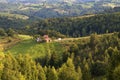 Summer rural landscape in the Carpathian mountains Royalty Free Stock Photo