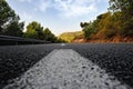 Summer rural landscape with road