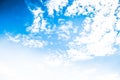 Summer\'s Majesty: Vast White Fluffy Clouds Against a Blue Sky Royalty Free Stock Photo