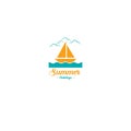 Summer sailboat logo