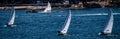 Summer Sailboat Race At Lake Arrowhead, California