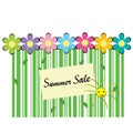 Summer sale background with bar code Royalty Free Stock Photo