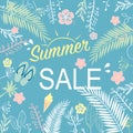 Summer sale background layout for banners, Wallpaper, flyers, invitation, posters, brochure, voucher discount.