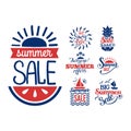 Summer sale badge vector.