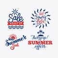 Summer sale badge vector.