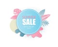 Summer sale banner background in paper cut style. Vector illustration design. poster. flyer. brochure. banner. template. promotion Royalty Free Stock Photo