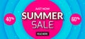 Summer sale banner design. Market discount clearance. Summer sale hot offer poster
