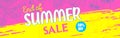 Summer Sale banner, hot season discount poster Royalty Free Stock Photo