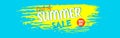 Summer Sale banner, hot season discount poster Royalty Free Stock Photo