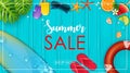 Summer sale banner Royalty Free Stock Photo