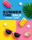 Summer Sale, Banner Layout Design, poster, template design, vector Illustration