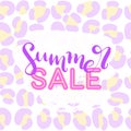 Summer sale banner with memphis background Royalty Free Stock Photo