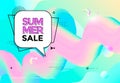 Summer sale banner pastel color trendy pop art