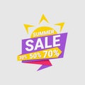 Summer sale banner and poster vector design.