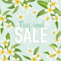 Summer Sale Banner. Sale background. Big sale. Floral Sale Tag. Royalty Free Stock Photo
