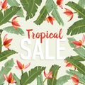 Summer Sale Banner. Sale background. Big sale. Floral Sale Tag. Royalty Free Stock Photo