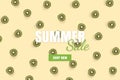 Summer sale banner. Special offer poster discount on the yellow background