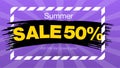 Summer Sale banner template design. layout design. End of season special offer banner. Vector illustration. Royalty Free Stock Photo