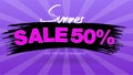 Summer Sale banner template design. layout design. End of season special offer banner. Vector illustration. Royalty Free Stock Photo