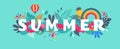 Summer sale banner template. Vector background Royalty Free Stock Photo