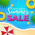 Summer Sale at the Beach Poster Design Royalty Free Stock Photo