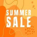 Summer sale bold text promotion poster