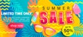 Summer Sale bright poster. Royalty Free Stock Photo