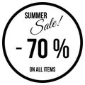 Summer Sale Card for Shops and Special Offer Discounts