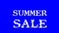 Summer Sale cloud text effect blue isolated background