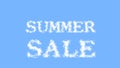 Summer Sale cloud text effect sky isolated background
