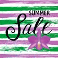 Summer sale Concept. Summer background with flower.