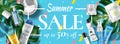 Summer sale cosmetic banner ads