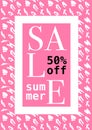 Summer sale design layout template with pattern background