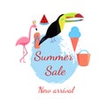 Summer sale design. New arrival. Banner template.