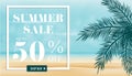 Summer sale discount End of season banner. Royalty Free Stock Photo