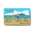 Summer sale discount gift card. Branding design for travel