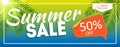 Summer Sale end of Season Banner. Business Discount Card. Vector Illustration Royalty Free Stock Photo