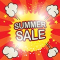 Summer Sale, end of season special offer banner Royalty Free Stock Photo