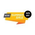 Summer sale geometric banner. Sale banner element for web or print banner, flyer, brochure.