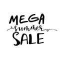 Summer sale. Handwritten lettering typograph Royalty Free Stock Photo