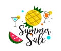 Summer Sale heading design for banner or poster.
