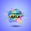 Summer Sale Icon. Summer Sale Template. Summer fashion sale. Ba Royalty Free Stock Photo