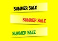 Summer sale infographic, yellow background. Eps file for shops available.