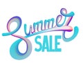 Summer sale lettering. Vector illustration. Lettering