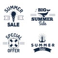 Summer sale clearance vector badges some shopping hand drawn advertising labels illustration.