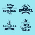 Summer sale clearance vector badges Royalty Free Stock Photo