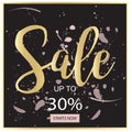 Summer Sale Luxury black,pink and gold Banner, for Discount Poster, Fashion Sale, backgrounds, in vector