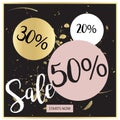 Summer Sale Luxury black,pink and gold Banner, for Discount Poster, Fashion Sale, backgrounds, in vector